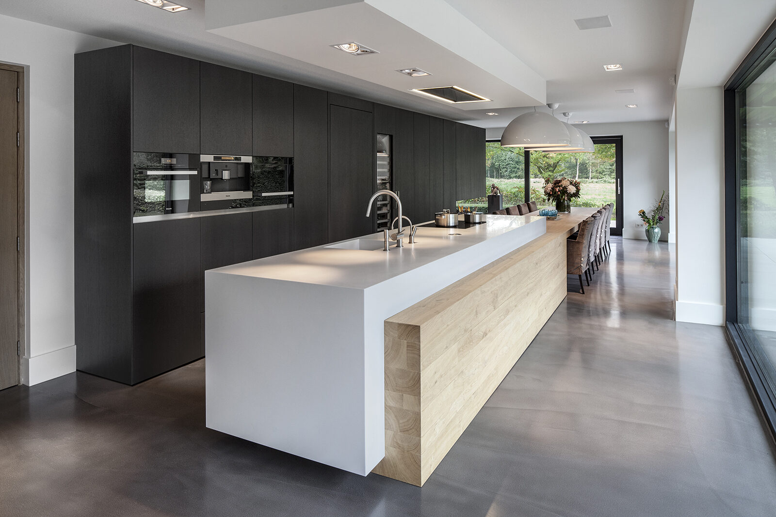 Houten keuken, Culimaat, Uniek design, moderne leefkeuken, stijlvolle keuken