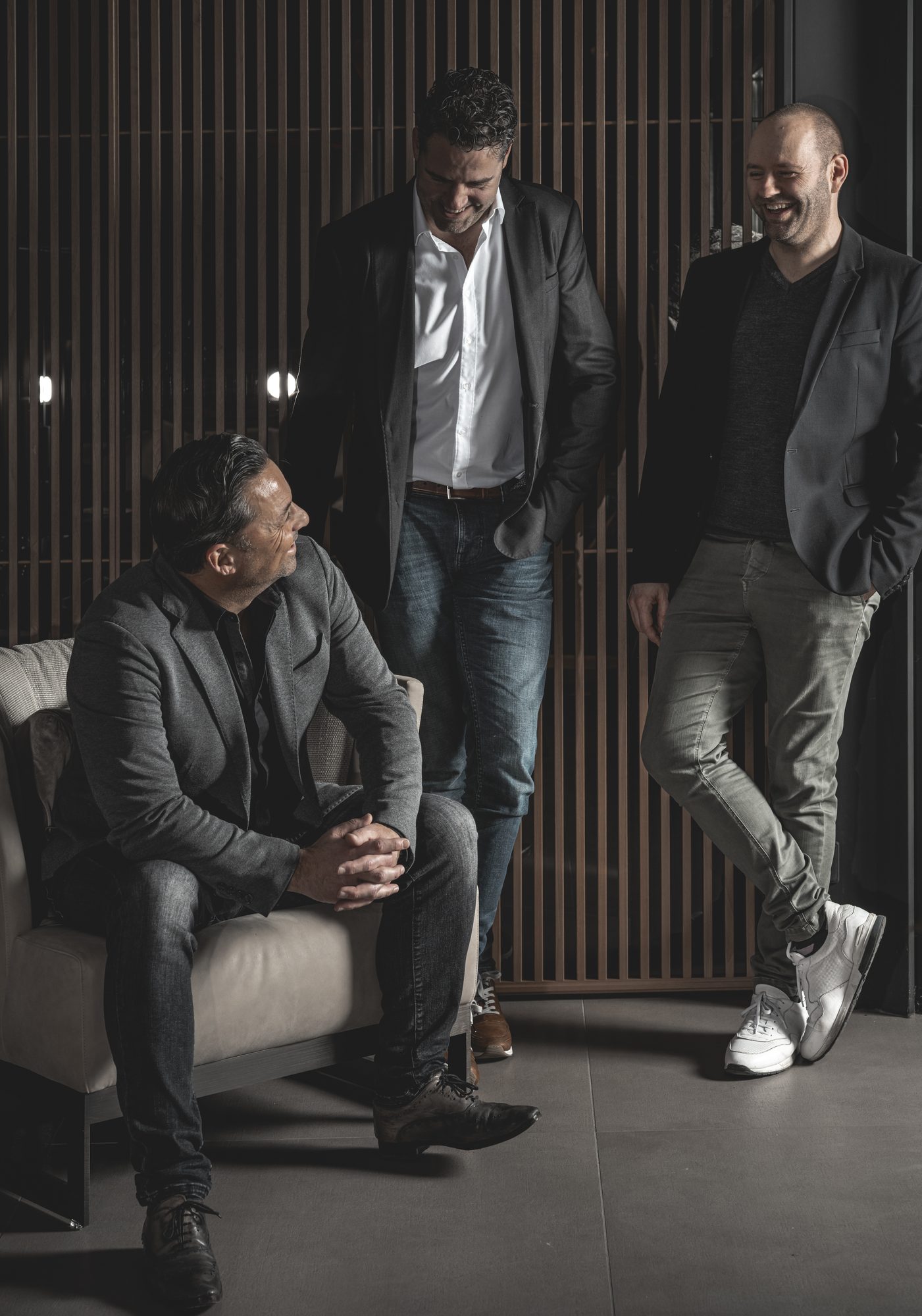 Twan en Davy Swanenberg en directeur Herman Ossenblok van Culimaat